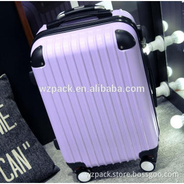 Whole sale promotional ABS luggage trolley sets suitcase luggage